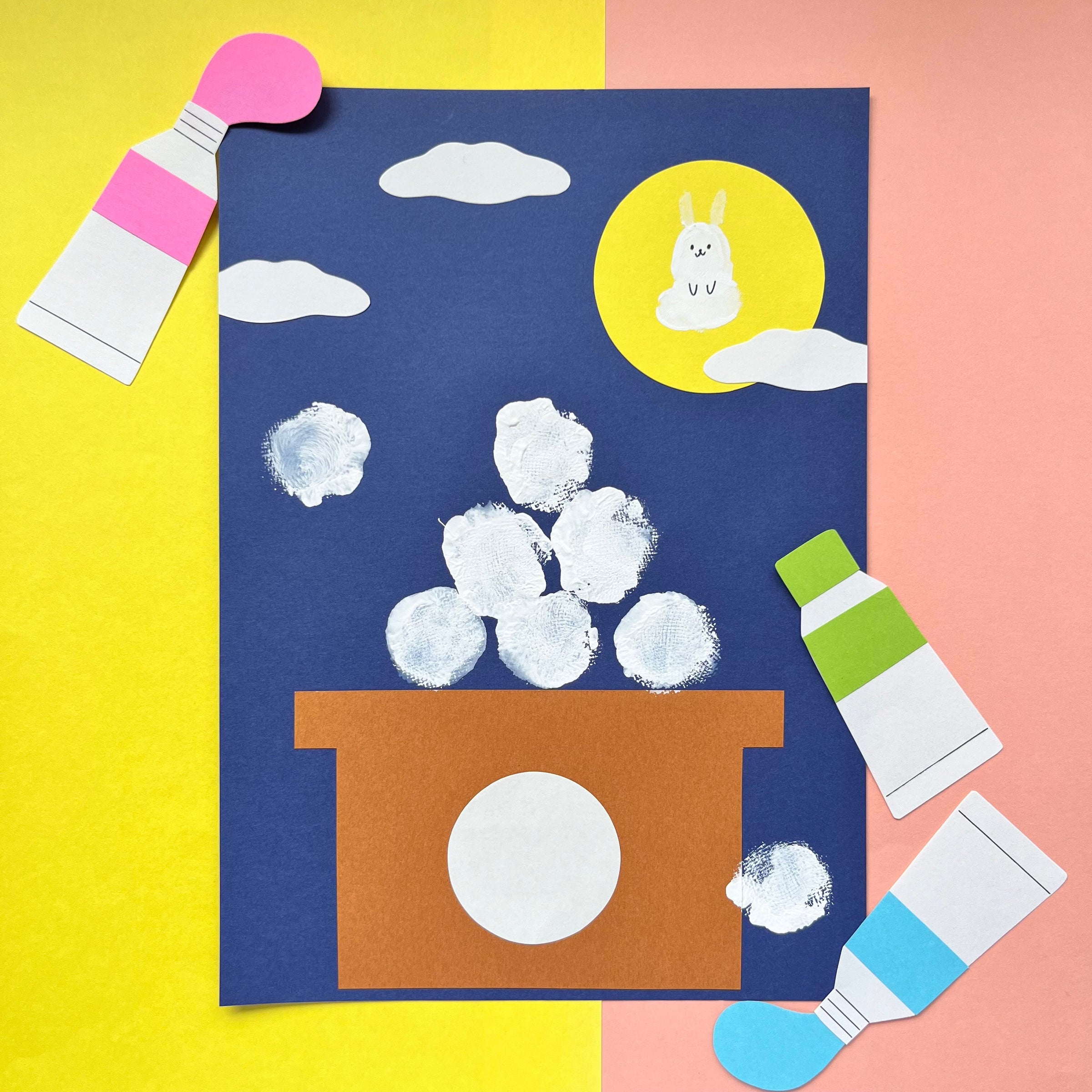 型紙 9がつの壁面製作【part1 毛糸あそび】 | ちいさな宅配便 ちびたく